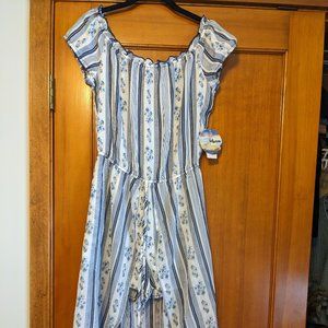 Muliti color dress , navy, white yellow